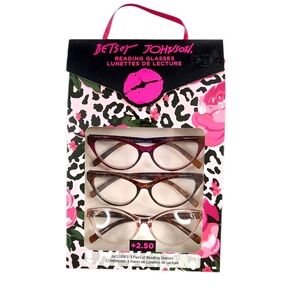 Betsey Johnson Women's Stylish 3ct Eyewear Collection - Pink and Tortoiseshell